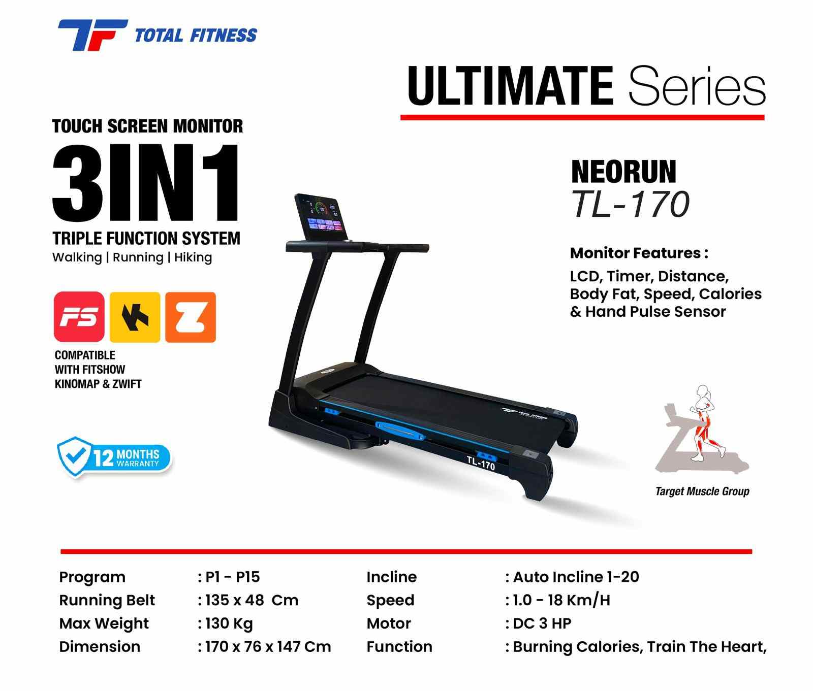 Treadmillelektrik-tl170-totalfitness